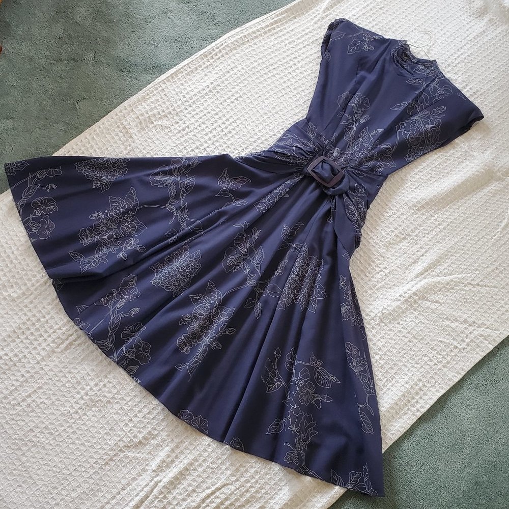 Beautiful Navy Blue Dress by PEA PATCH